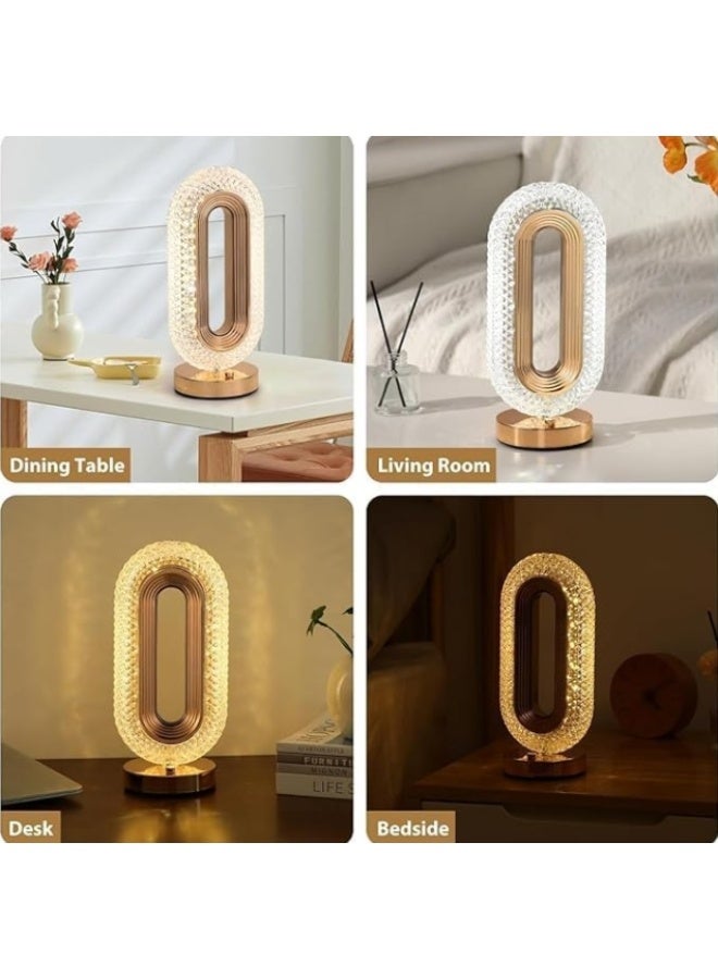 Crystal Moon Shape Rechargeable Touch Table Lamp — Stepless Dimmable Night Light with 3 Color Modes (Warm/Natural/Cool) — USB-C LED Bedside & Decorative Lamp for Bedroom, Living Room & Home Decor - Image 5